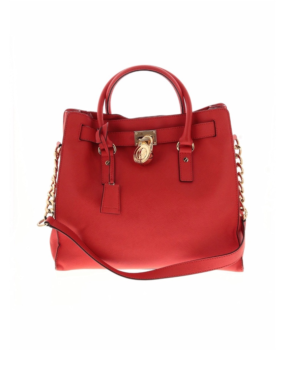 Michael Kors Hamilton Leather Tote - Red